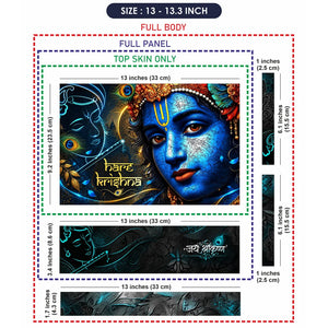Hare Krishna Electric Blue Laptop Skin - View 6