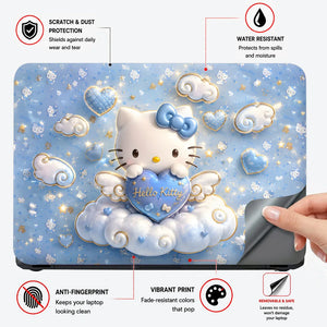 Hello Kitty Heart Cloud Blue Laptop Skin - View 4