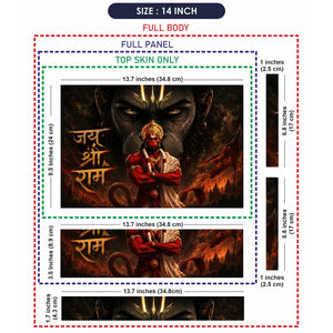 Hindu Hanuman Jai Shri Ram Dark Epic Laptop Skin - View 7