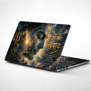 Hindu Shiva Om Namah Shivaya Cosmic Laptop Skin - View 1