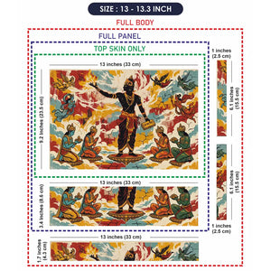 Hindu Vishnu Devotees Pop Art Laptop Skin - View 6
