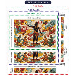 Hindu Vishnu Devotees Pop Art Laptop Skin - View 8