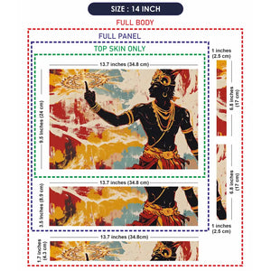 Hindu Vishnu Sudarshana Retro Art Laptop Skin - View 7