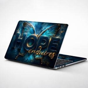 Hope Endures Butterfly Gold Laptop Skin - View 1