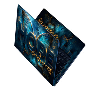 Hope Endures Butterfly Gold Laptop Skin - View 2