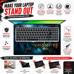 Hope Endures Butterfly Gold Laptop Skin - View 5