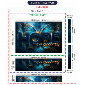 Hope Endures Butterfly Gold Laptop Skin - View 9