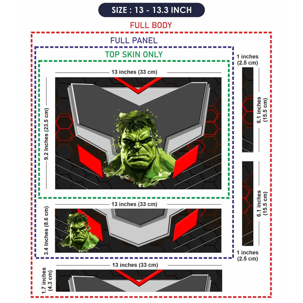 Hulk Green Smash Armor Laptop Skin - View 6