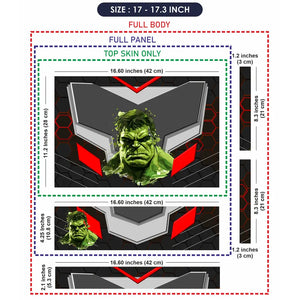 Hulk Green Smash Armor Laptop Skin - View 9
