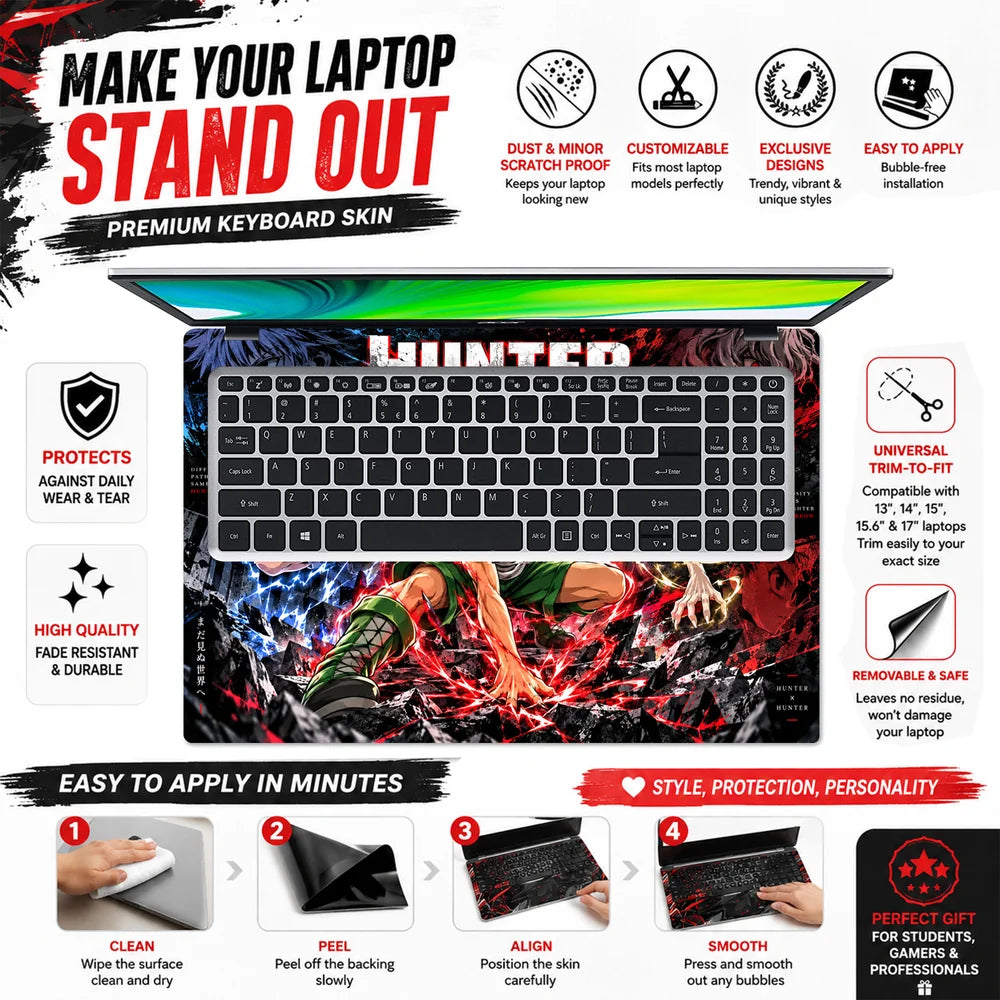 Hunter X Hunter Trio Clash Laptop Skin - View 5
