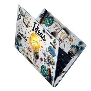 Ideas Creativity Doodles Laptop Skin - View 2