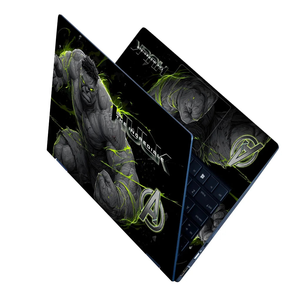 Incredible Hulk Green Splash Laptop Skin - View 2