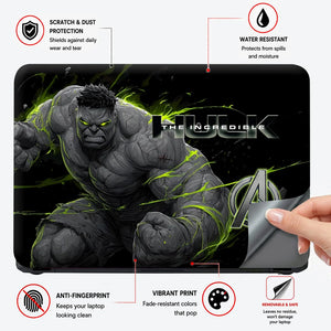 Incredible Hulk Green Splash Laptop Skin - View 4