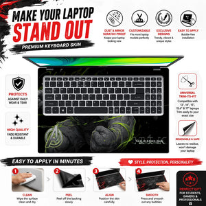 Incredible Hulk Green Splash Laptop Skin - View 5