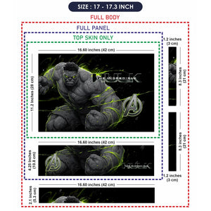 Incredible Hulk Green Splash Laptop Skin - View 9