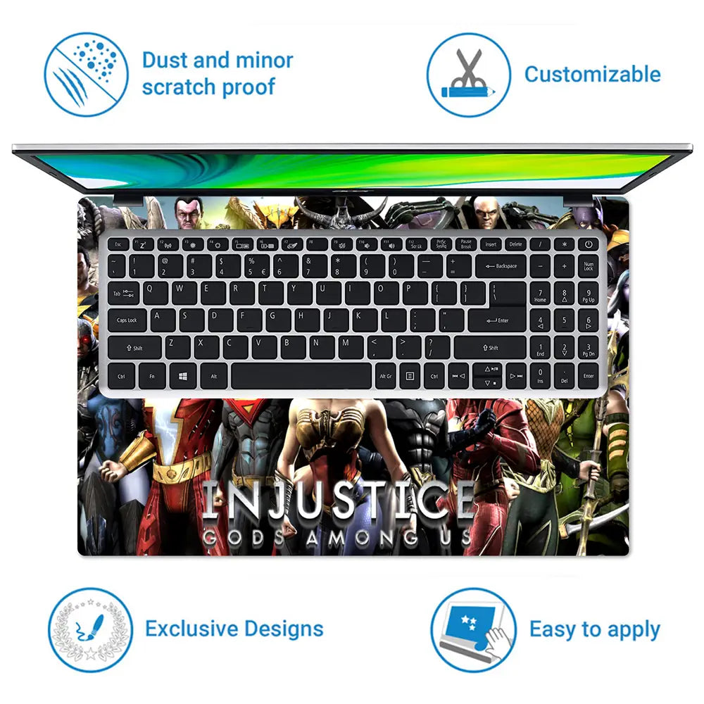 Injustice Gods Among Us Character Roster Laptop Skin - View 5
