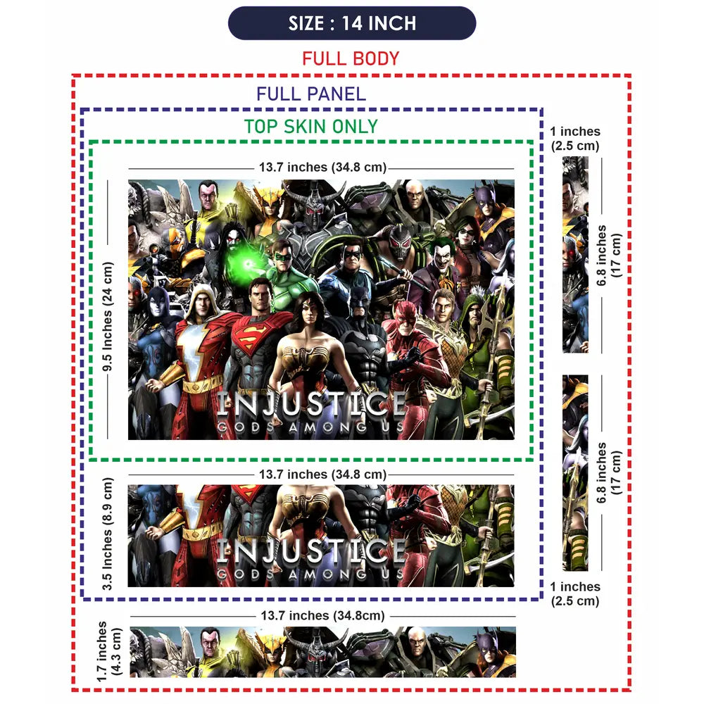 Injustice Gods Among Us Character Roster Laptop Skin - View 7