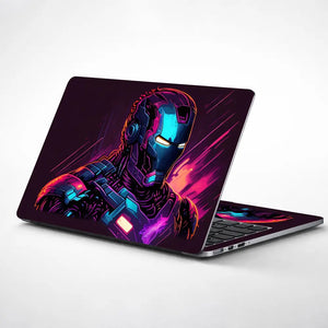 Iron Man Purple Laptop Skin - View 1