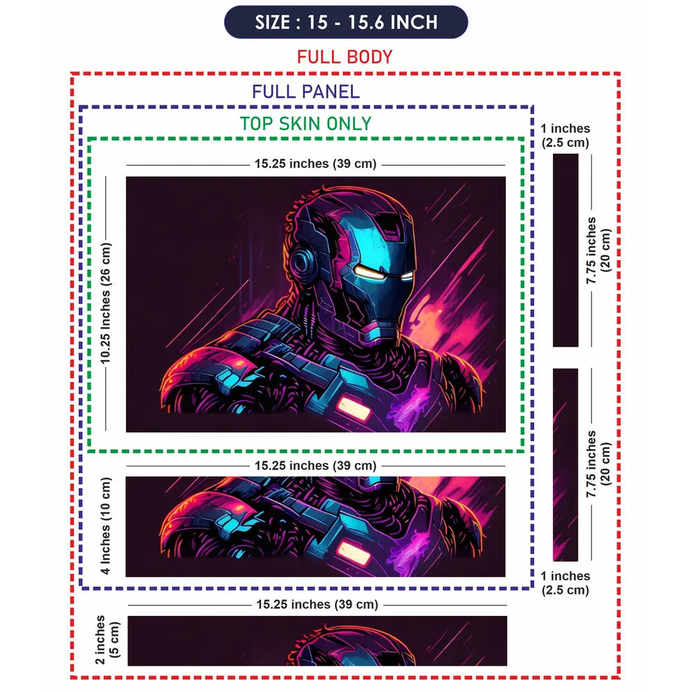 Iron Man Purple Laptop Skin - View 8