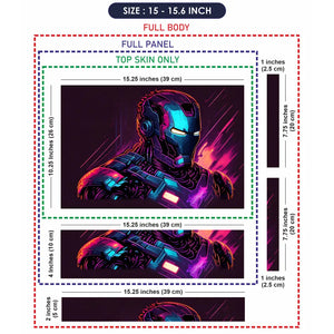 Iron Man Purple Laptop Skin - View 8