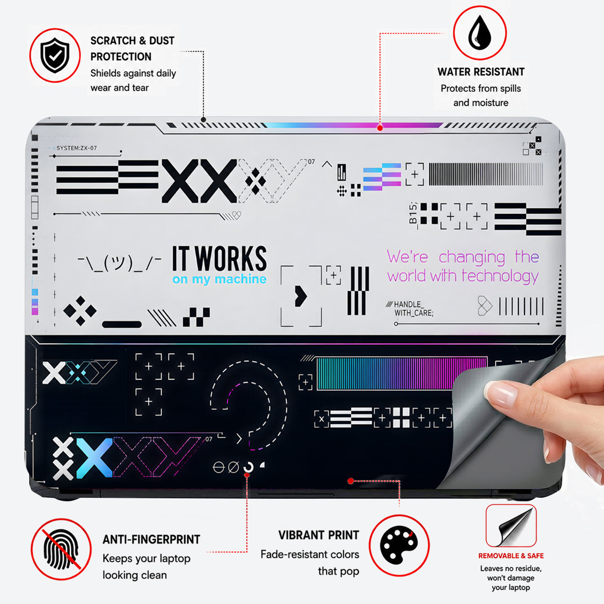It Works On My Machine Tech Laptop Skin - View 4