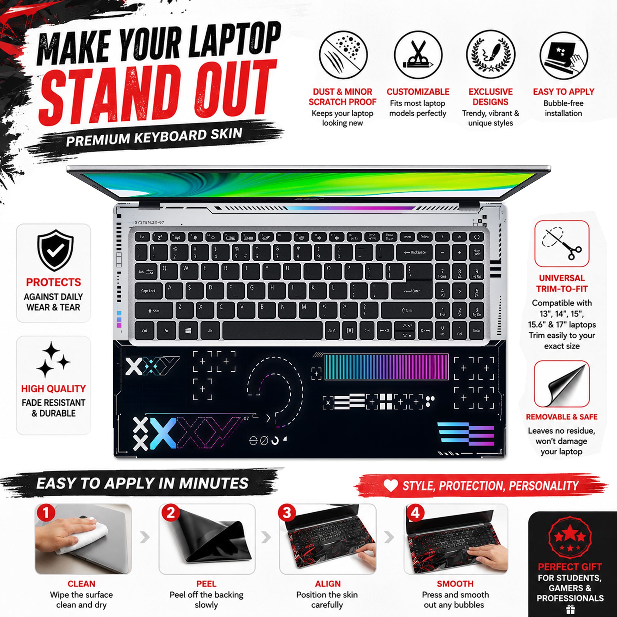 It Works On My Machine Tech Laptop Skin - View 5