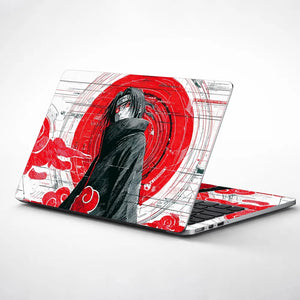 Itachi Uchiha Scarlet Grunge Laptop Skin - View 1
