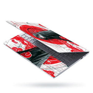 Itachi Uchiha Scarlet Grunge Laptop Skin - View 3