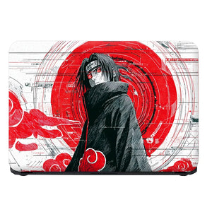 Itachi Uchiha Scarlet Grunge Laptop Skin - View 4