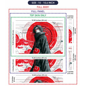 Itachi Uchiha Scarlet Grunge Laptop Skin - View 8