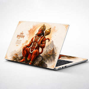 Jai Hanuman Mace Seated Laptop Skin - View 1