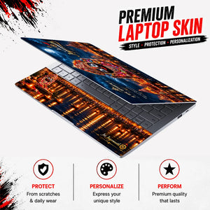 Jai Jagannath Temple Diyas Laptop Skin - View 3