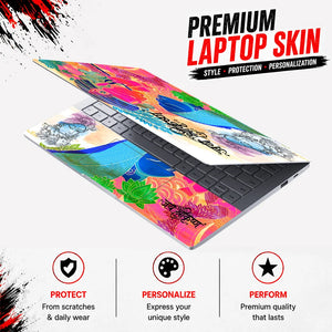 Jai Shri Krishna Flute Folk Laptop Skin - View 3