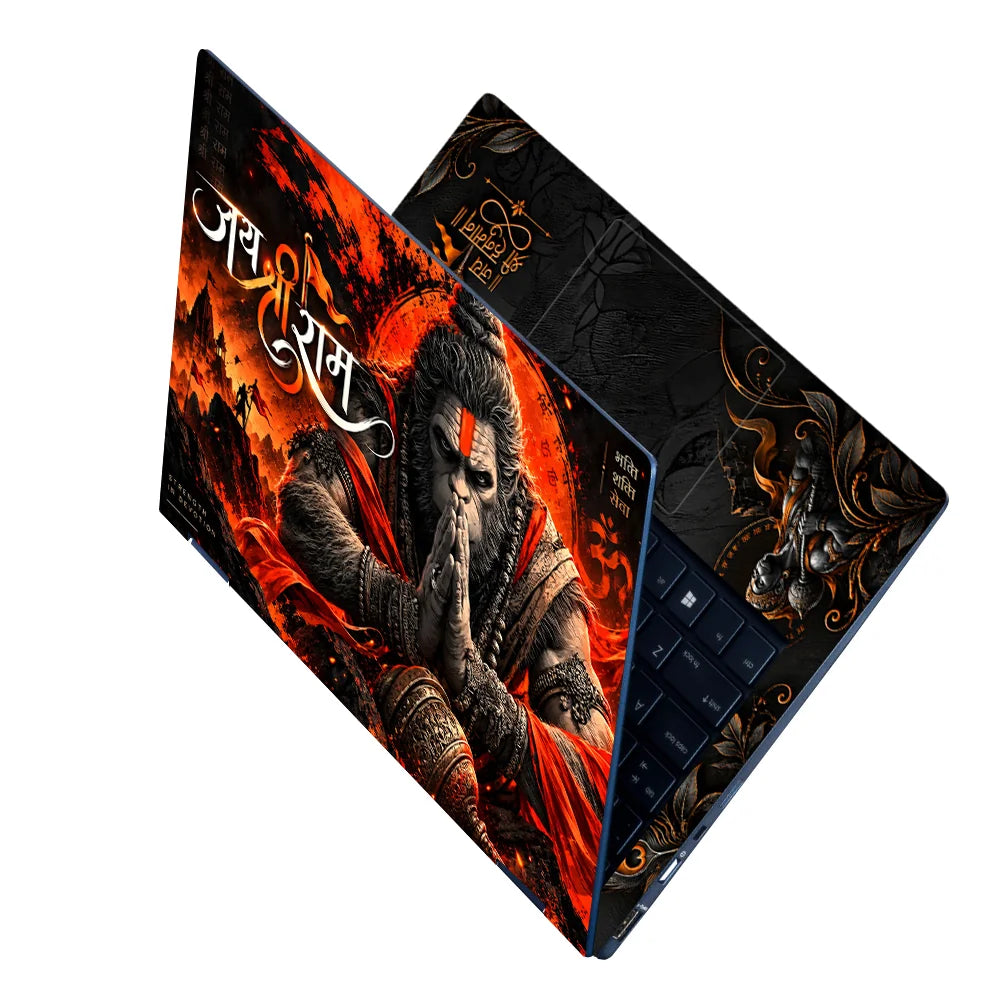 Jai Shri Ram Hanuman Prayer Laptop Skin - View 2