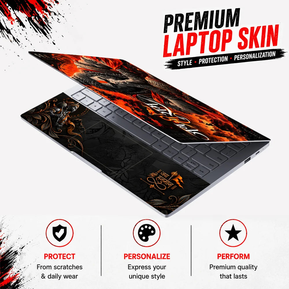 Jai Shri Ram Hanuman Prayer Laptop Skin - View 3