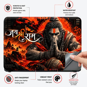 Jai Shri Ram Hanuman Prayer Laptop Skin - View 4