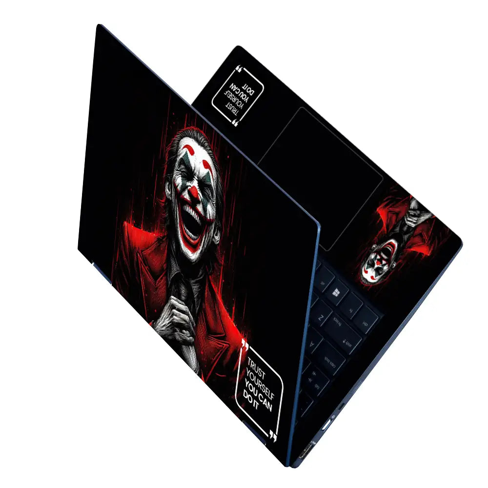 Joker Laughing Trust Yourself Quote Laptop Skin - View 2