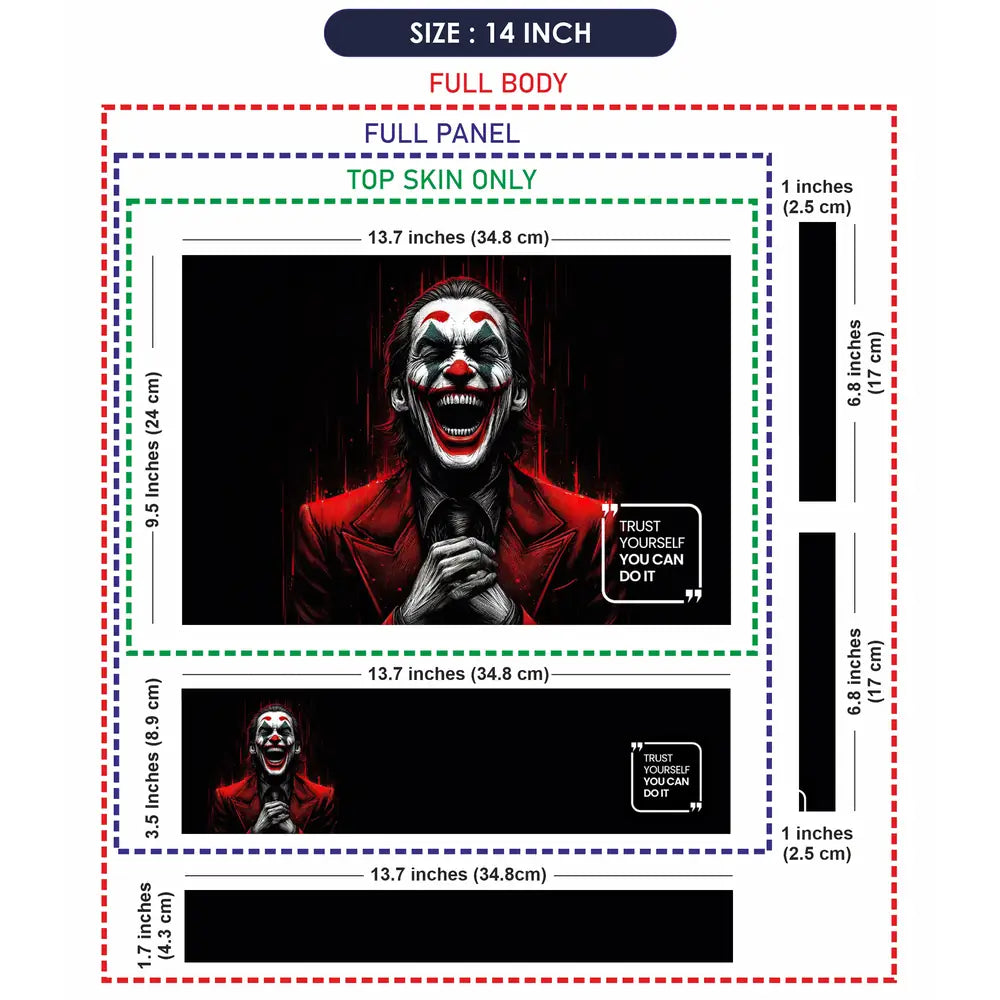 Joker Laughing Trust Yourself Quote Laptop Skin - View 7