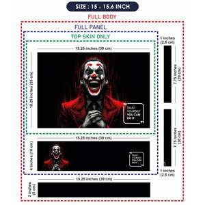 Joker Laughing Trust Yourself Quote Laptop Skin - View 8