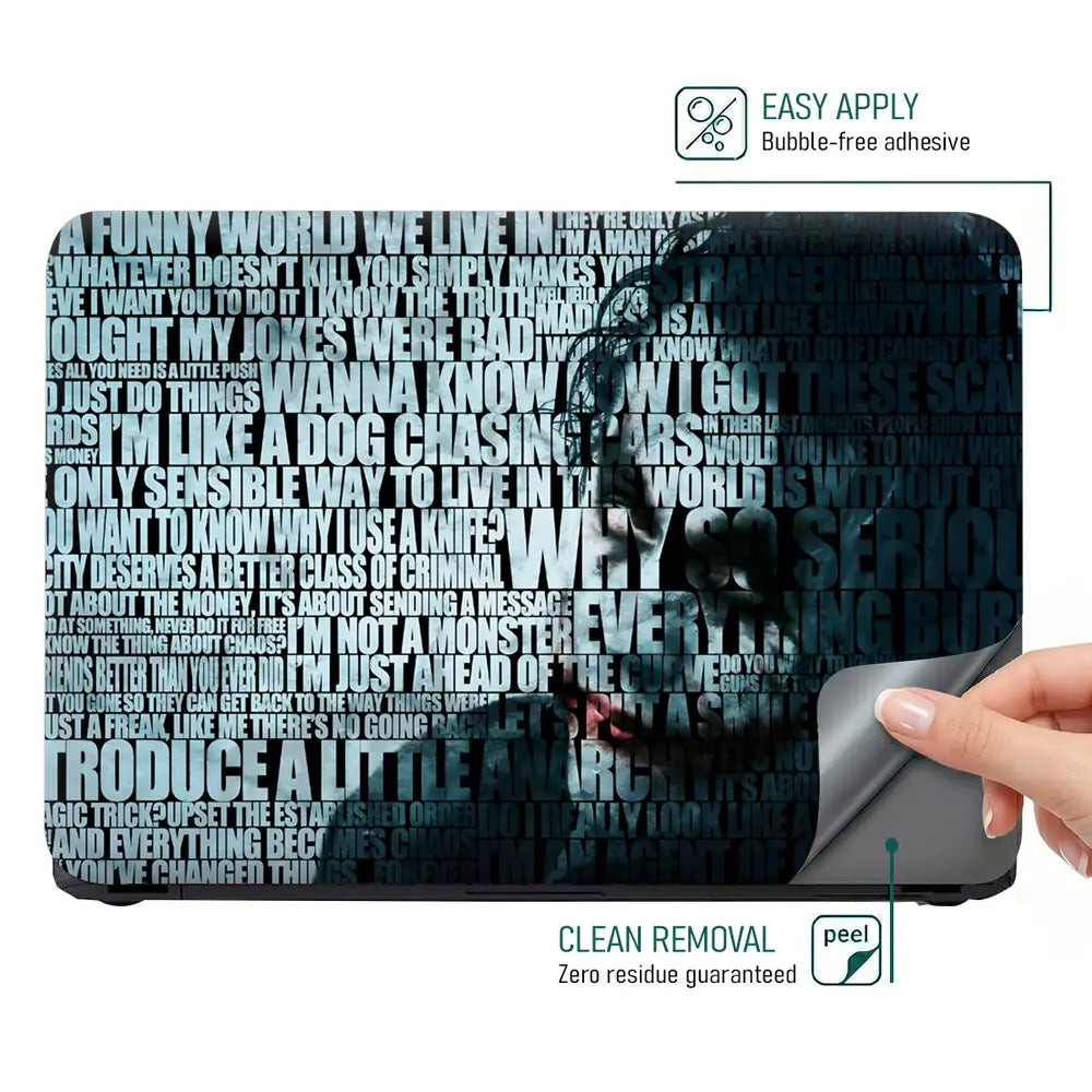 Joker Quotes Laptop Skin - View 4
