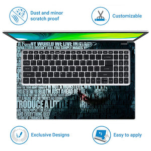 Joker Quotes Laptop Skin - View 5