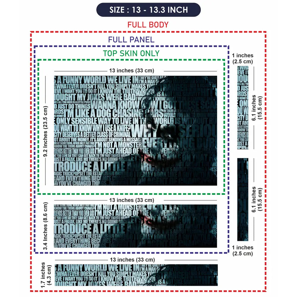 Joker Quotes Laptop Skin - View 6