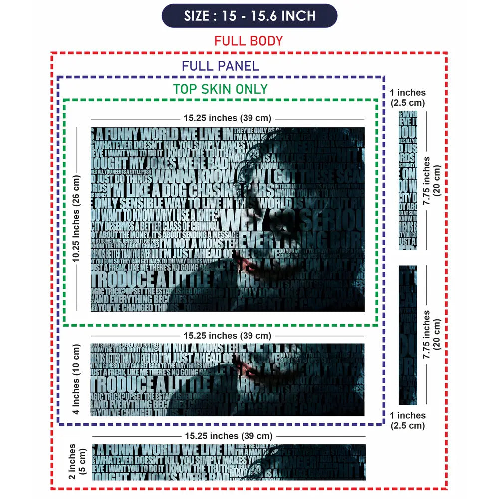 Joker Quotes Laptop Skin - View 8