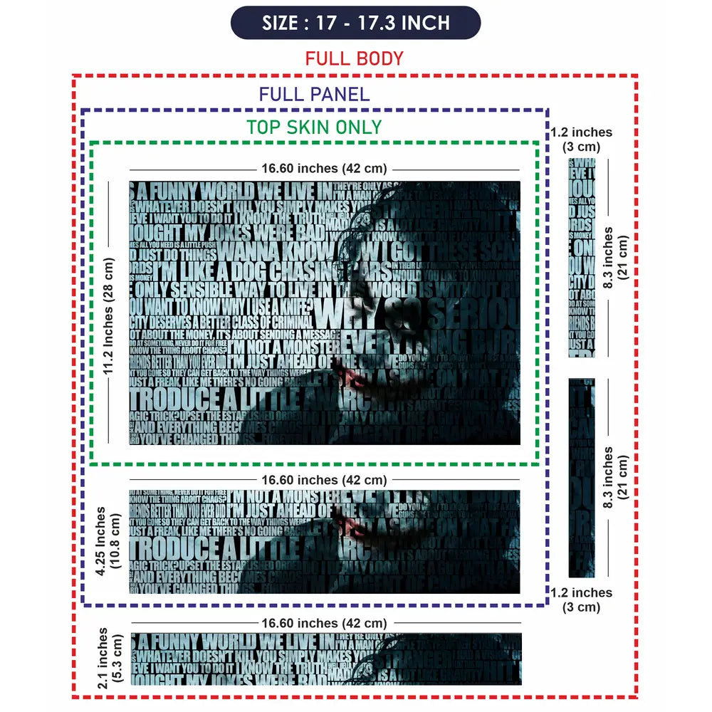 Joker Quotes Laptop Skin - View 9