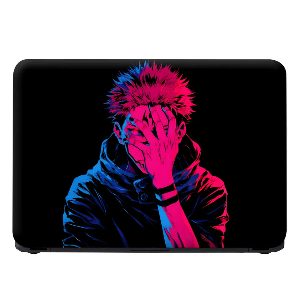 Jujutsu Kaisen Neon Sukuna Shadow Laptop Skin - View 4