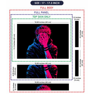 Jujutsu Kaisen Neon Sukuna Shadow Laptop Skin - View 9