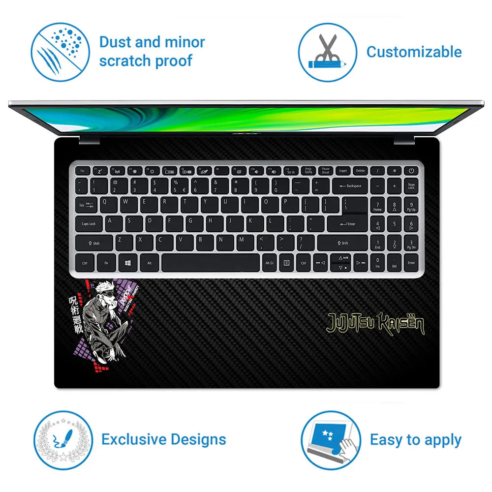 Jujutsu Kaisen Sitting Laptop Skin - View 5