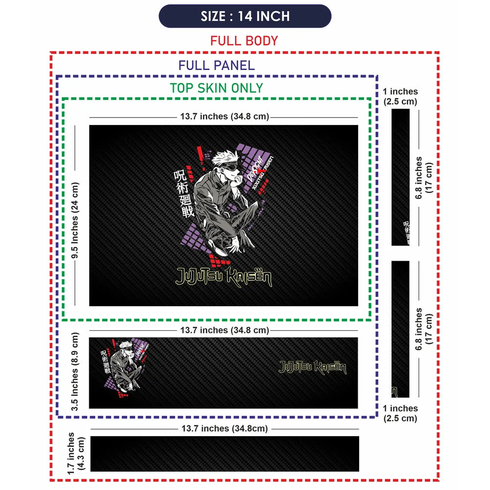 Jujutsu Kaisen Sitting Laptop Skin - View 7