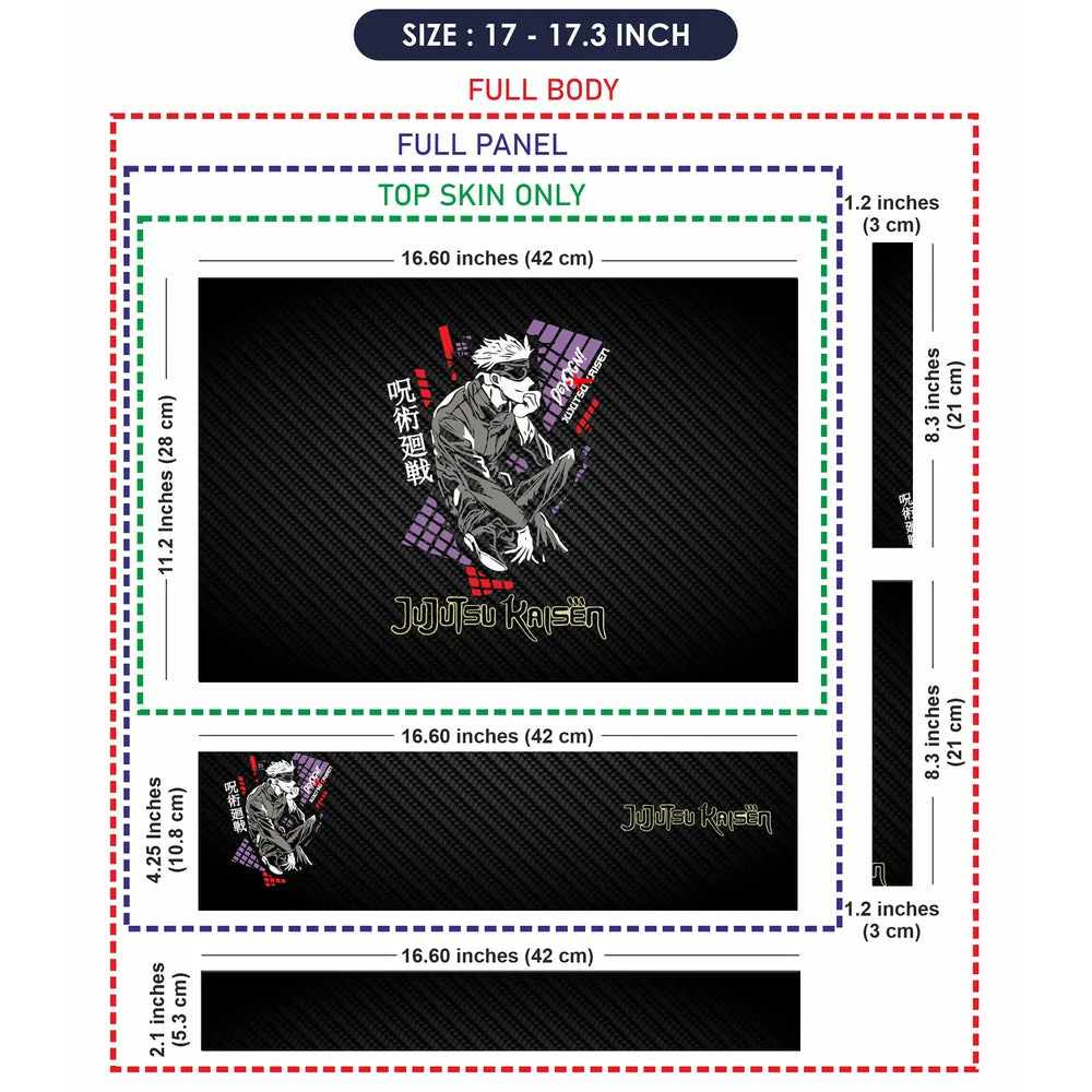 Jujutsu Kaisen Sitting Laptop Skin - View 9