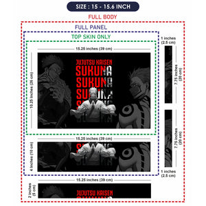 Jujutsu Kaisen Sukuna Tattoo Art Laptop Skin - View 8